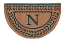Half Round Leafy Vines Border Personalized Doormats