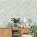 Abstract Modern Green Flow Line Wallpaper