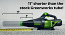 STUBBY® Car Drying Nozzle for Greenworks 760, 730, 700, 610, 585, 550, 515, & 500 CFM Leaf Blowers
