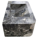 Wall Mount Grey Marble Bathroom Sink Polished 19x30