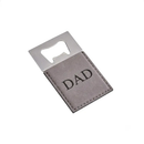 Grey Leatherette Bottle Opener - 3.5" x 2" by creativegiftsdirect