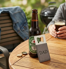 Grey Leatherette Bottle Opener - 3.5" x 2" by creativegiftsdirect
