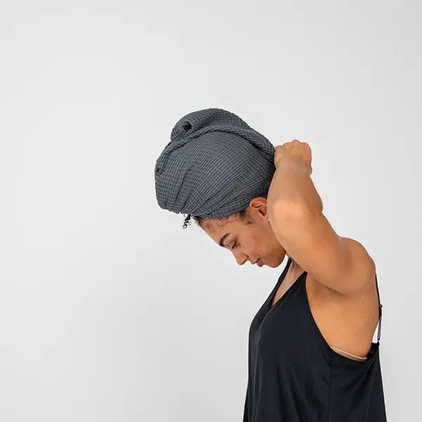 Bamboo Waffle Hair Towel