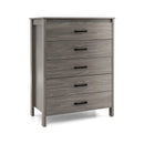 Modern 5-Drawer Multipurpose Chest Dresser with Metal Handles by LJGDeals