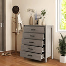 Modern 5-Drawer Multipurpose Chest Dresser with Metal Handles by LJGDeals