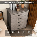 Modern 5-Drawer Multipurpose Chest Dresser with Metal Handles by LJGDeals