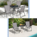 2 Pieces Patio Folding Chairs with Armrests for Deck Garden Yard by LJGDeals