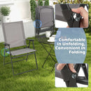 2 Pieces Patio Folding Chairs with Armrests for Deck Garden Yard by LJGDeals