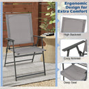 2 Pieces Patio Folding Chairs with Armrests for Deck Garden Yard by LJGDeals