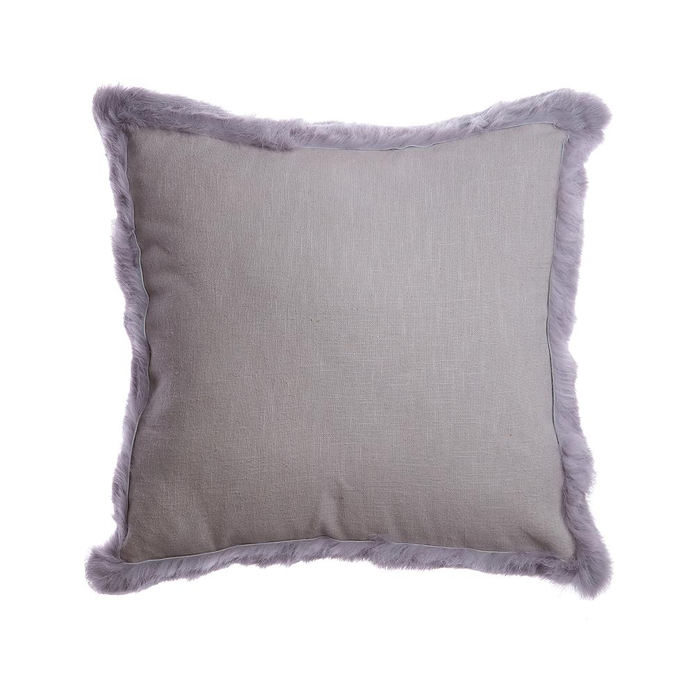Grey Trim Rabbit Pillow, photo 2 of 2