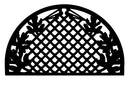 Grid Leaves Half Round Recycled Rubber Doormat