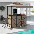 Grill Gazebo with Awning 3-Piece Outdoor BBQ Canopy Double-Tier Soft Top Barbecue Shelter by LJGDeals