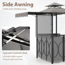 Grill Gazebo with Awning 3-Piece Outdoor BBQ Canopy Double-Tier Soft Top Barbecue Shelter by LJGDeals