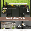 Grill Gazebo with Awning 3-Piece Outdoor BBQ Canopy Double-Tier Soft Top Barbecue Shelter by LJGDeals