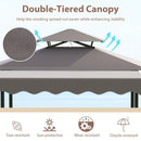 Grill Gazebo with Awning 3-Piece Outdoor BBQ Canopy Double-Tier Soft Top Barbecue Shelter by LJGDeals