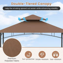 13 x 5 Feet Grill Gazebo with Dual Side Awnings and 2 Shelves Adjustable Shadow by LJGDeals
