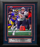 Rob Gronkowski Super Bowl LIII Catch New England Patriots 8" x 10" Framed Football Photo by Dynasty Sports & Framing