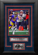 Rob Gronkowski Super Bowl LIII Catch New England Patriots 8x10 Framed Photo with Engraved Autograph by Dynasty Sports & Framing