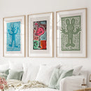Colorful Trendy Groovy Wall Art. Poster Set Decor by Wall Art Set