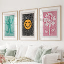 Funky Wall Art. Groovy Poster. Trendy Decor Set by Wall Art Set