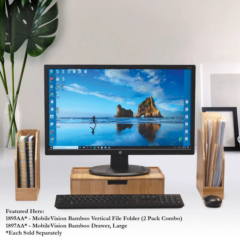 Premium Bamboo Desktop Organizer & File Sorter | 2-Pack Set, photo 9 of 10