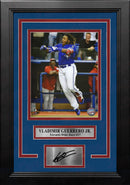 Vladimir Guerrero Jr. Walk-Off Home Run Toronto Blue Jays 11x14 Framed Photo with Engraved Autograph by Dynasty Sports & Framing
