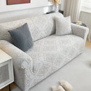 3D Damask Jacquard Stretch Sofa Cover Thick Polar Fleece Couch Slipcover with Straps by Slipcover KAS™