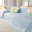 Cooling Ice Silk Sofa Throw Cover, Summer Diamond Textured Furniture Protector Blanket