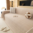 Jacquard Textured Couch Cover Throw, Soft Thick Decorative Slipcover for Couch