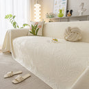 Durable Cooling Couch Cover for Dogs Textured Chic Leaf Summer Throw Cover Blanket by Slipcover KAS™