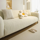 Ribbed Washable Sofa Cover, High Stretch Striped Couch Slipcover with Tie Straps by Slipcover KAS™