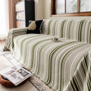 Luxury Cozy Chenille Sofa Cover Throw, Elegant Striped Soft Textured Couch Blanket by Slipcover KAS™