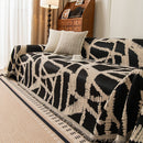 Modern Chenille Bold Abstract Pattern Sofa Cover, Artistic Decorative Furniture Cover