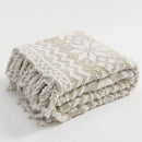 GobekUsa Christmas Chunky Knit Blanket - Cozy Microfiber with Tufted Knitted Design and Fringes