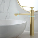 GobekUsa Gold Brass Bathroom Basin Faucet Single Handle Deck Mounted Brushed Gold Tap