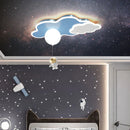 GobekUsa Kids Space Theme Ceiling Lamp - Astronaut & Airplane Design for Bedroom