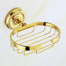 GobekUsa Gold Brass Bathroom Accessories Set: Robe Hook, Paper Holder, Towel Bar, Towel Ring