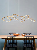 GobekUsa Elegant Chandelier for Dining Bar, Minimalist Art Lamps