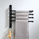 GobekUsa Aluminum Black Bathroom Hardware Set: Towel Holder, Paper Holder, Corner Shelf, Towel Rack, Toilet Brush Holder
