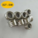 GobekUsa E40 Lamp Holder: E27 to E40 Light Bulb Socket Adapter Converter - Pack of 10