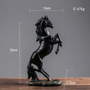GobekUsa Horse Statue: Morden Art Resin Figurine for Home/Office Decor, 36cm Sculpture Shelf Ornament