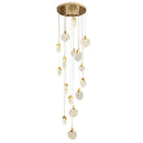 GobekUsa Attic Crystal Chandelier for Living Room Dining Room Stair Lamp
