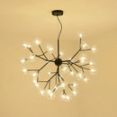 GobekUsa Heracleum Firefly Glass Ball Chandelier: Gold Luxury Lighting for Dining Kitchen Staircase