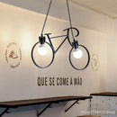 GobekUsa Iron Bike Chandelier Pendant Lamp for Restaurant, Bar & Home Lighting