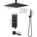 GobekUsa Digital Display Shower Faucet Set with 3 Functions