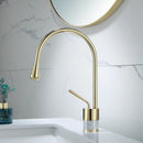 GobekUsa Brushed Gold Brass & Marble Bathroom Sink Faucet