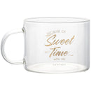 GobekUsa Creative Alphabet Glass Juice Cup with Handle | Personalized Office Tea and Dessert Cup