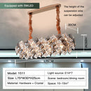 GobekUsa Crystal Chandelier: High-End LED Pendant Light for Living Room, Dining Room & Kitchen