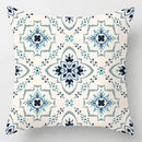 GobekUsa Blue Geometric Marble Stripe Line Pillowcases for Car Sofa Decor