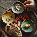 GobekUsa Ceramic Round Sauce Dish - Small Seasoning Bowl for Soy Sauce and Wasabi